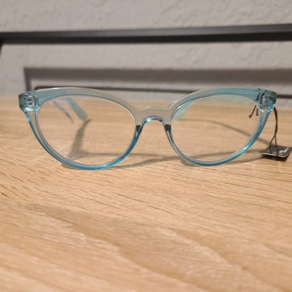 Anthropologie Accessories - Light Blue Cat Eye Frame Blue Light Blocking Glasses Anthropologie NWT